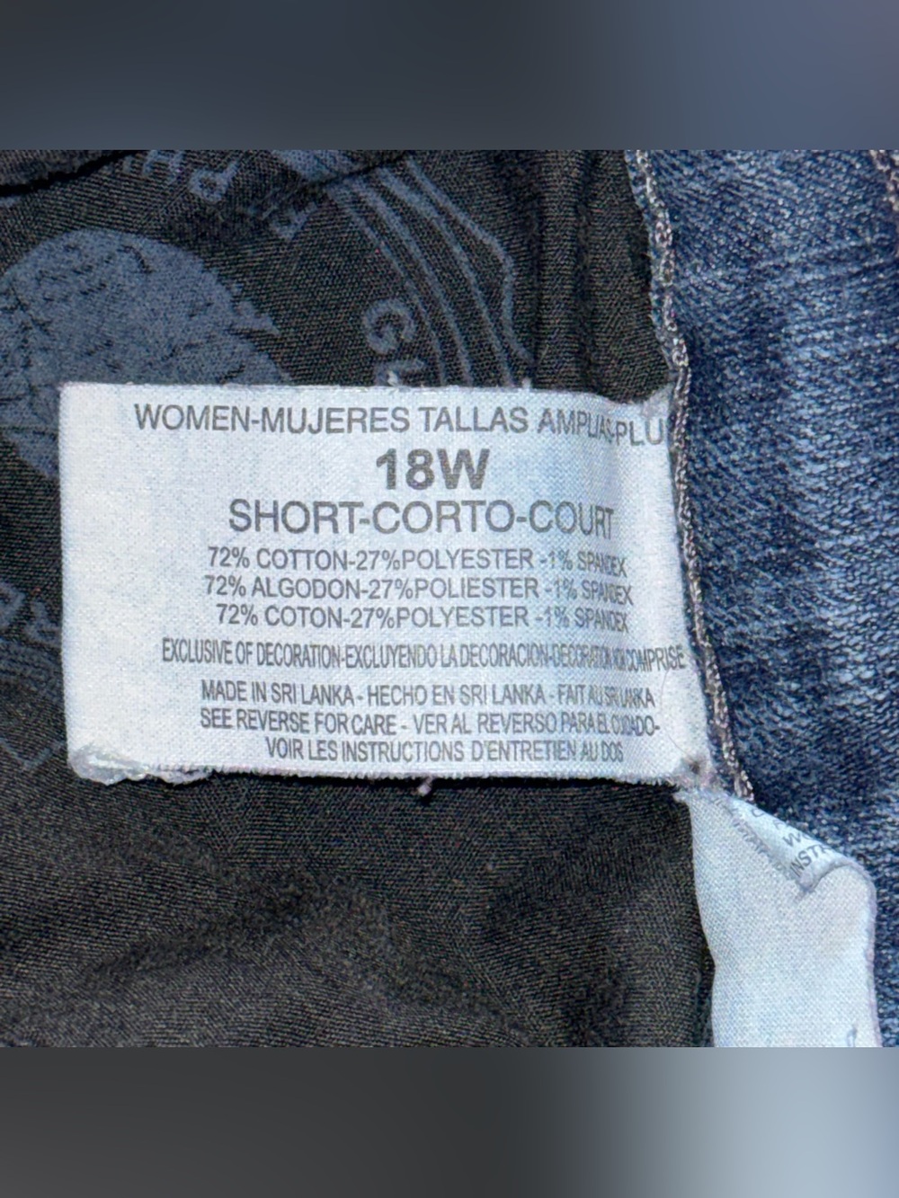 Gloria Vanderbilt Womens Jeans 18W Short Classic Stretch Tapered Denim 40x27 - Picture 7 of 10